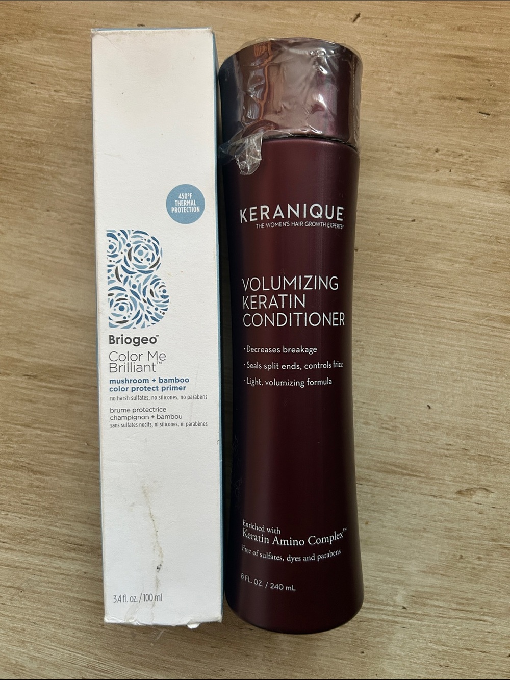2 new products! Briogeo protect primer and Keranique conditioner